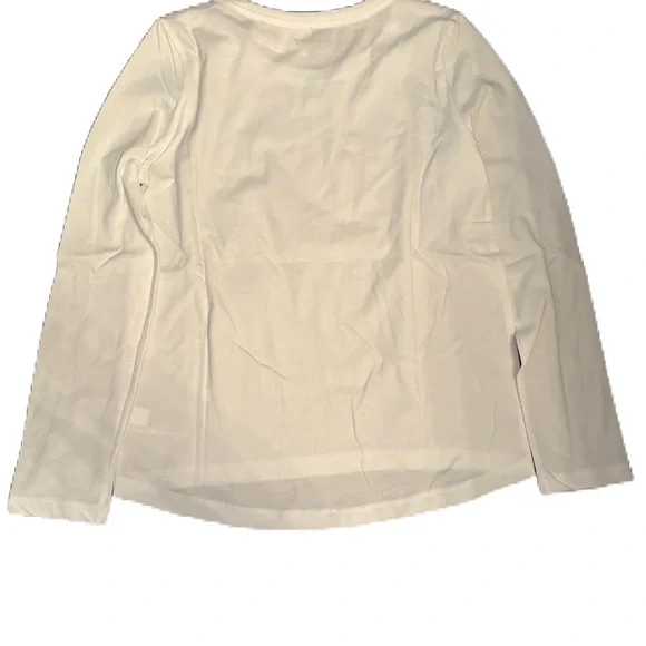 Old Navy White Long Sleeve Shirt - Size M (8) - Picture 2 of 3